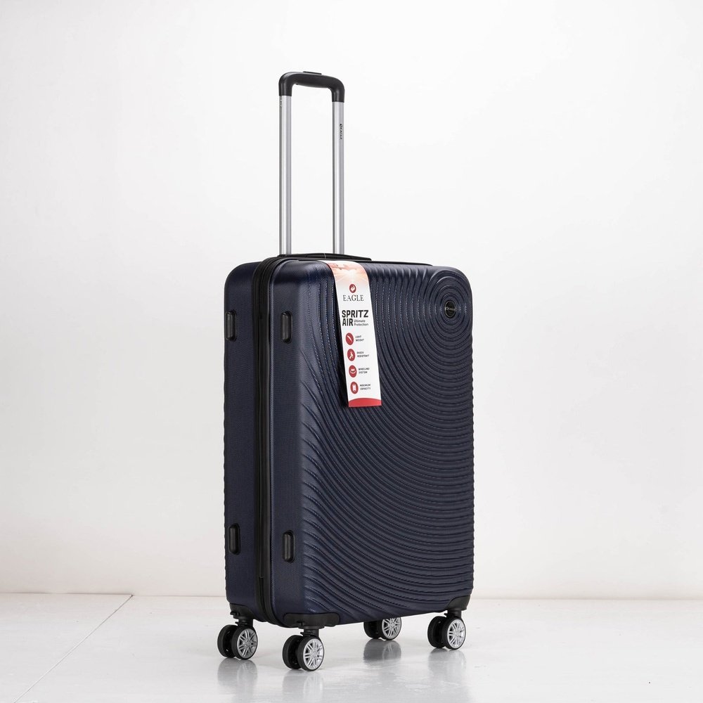 Eagle Air Spritz Lightweight ABS Hard Shell 4 Wheels Navy - Easy Luggage