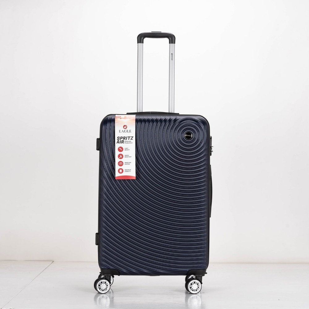 Eagle Air Spritz Lightweight ABS Hard Shell 4 Wheels Navy - Easy Luggage