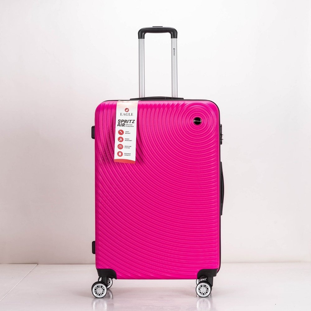 Eagle Air Spritz Lightweight ABS Hard Shell 4 Wheels Pink - Easy Luggage