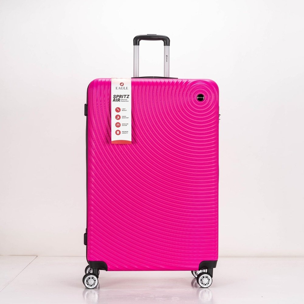 Eagle Air Spritz Lightweight ABS Hard Shell 4 Wheels Pink - Easy Luggage