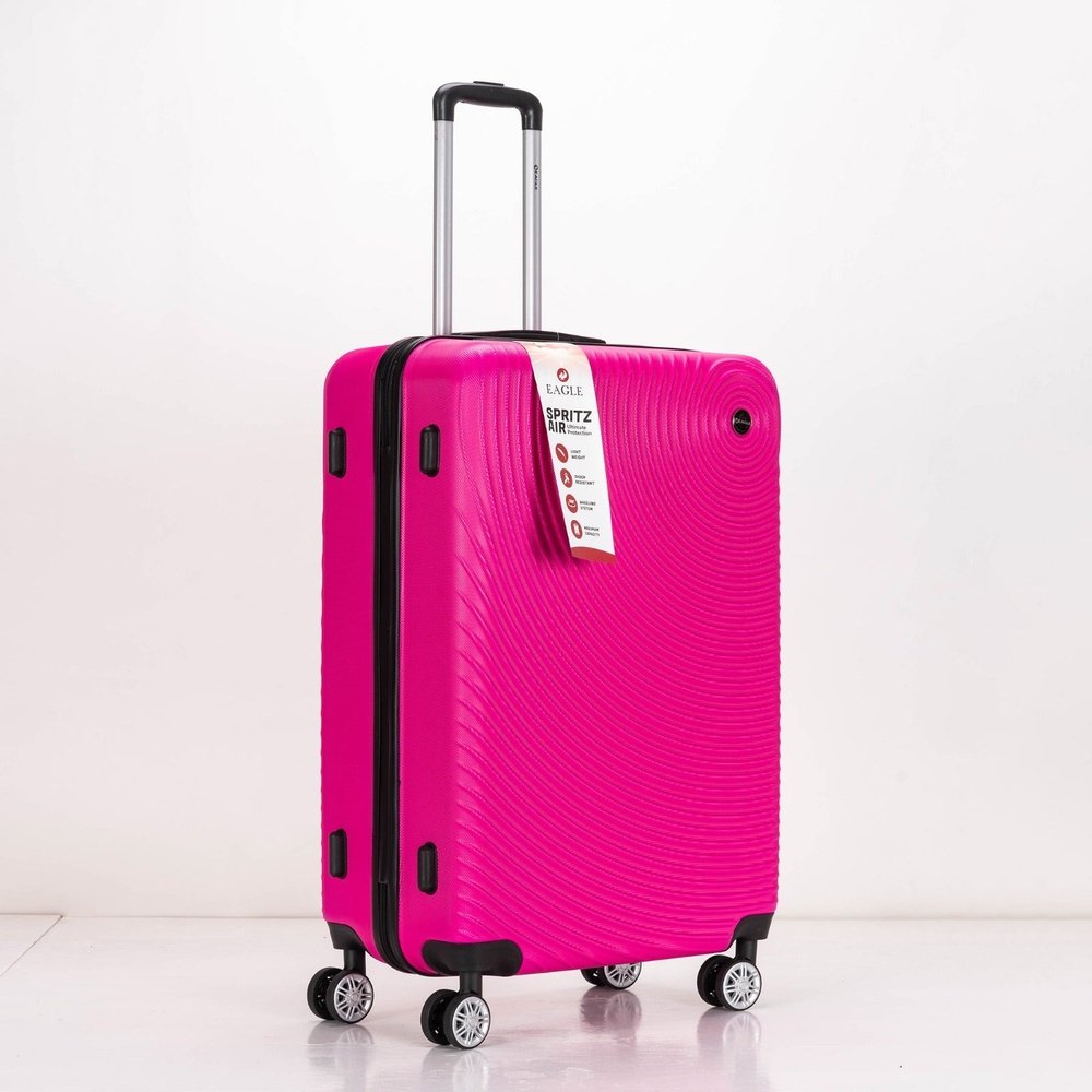 Eagle Air Spritz Lightweight ABS Hard Shell 4 Wheels Pink - Easy Luggage