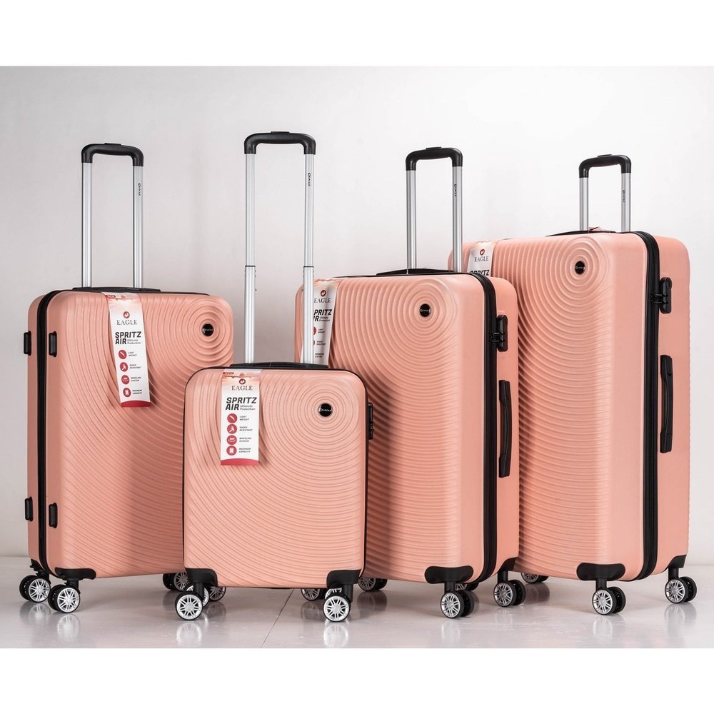 Eagle Air Spritz Lightweight ABS Hard Shell 4 Wheels Rose Gold - Easy Luggage