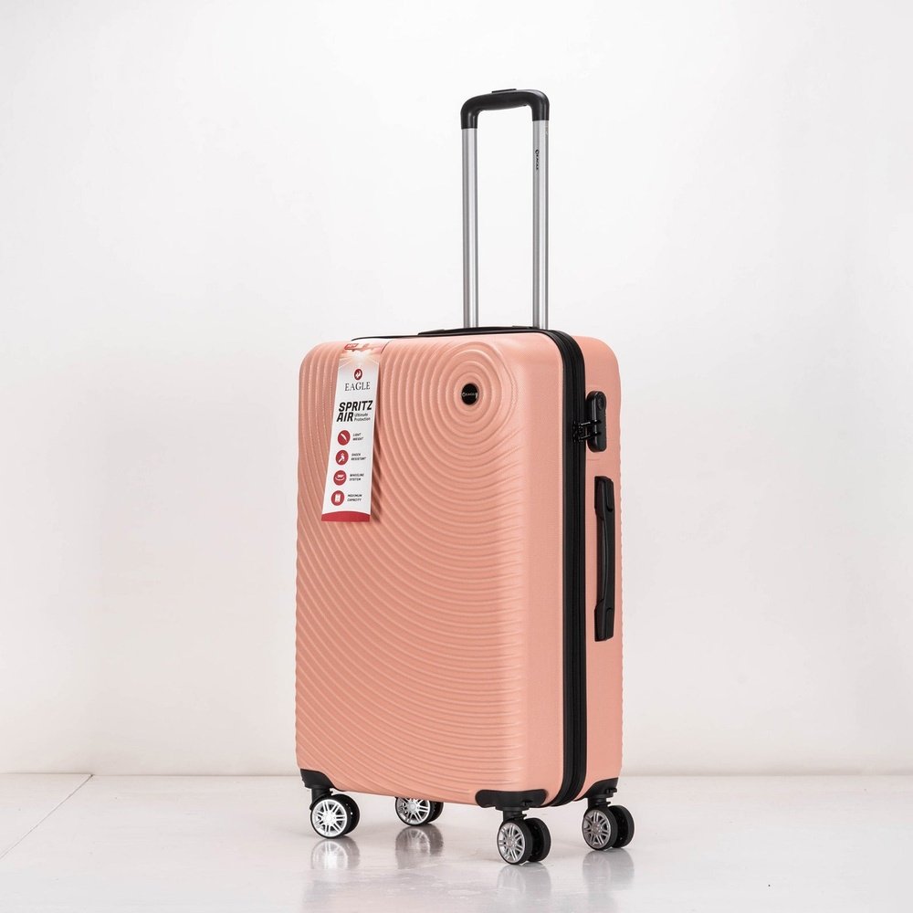 Eagle Air Spritz Lightweight ABS Hard Shell 4 Wheels Rose Gold - Easy Luggage