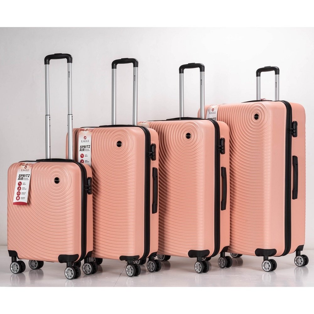 Eagle Air Spritz Lightweight ABS Hard Shell 4 Wheels Rose Gold - Easy Luggage