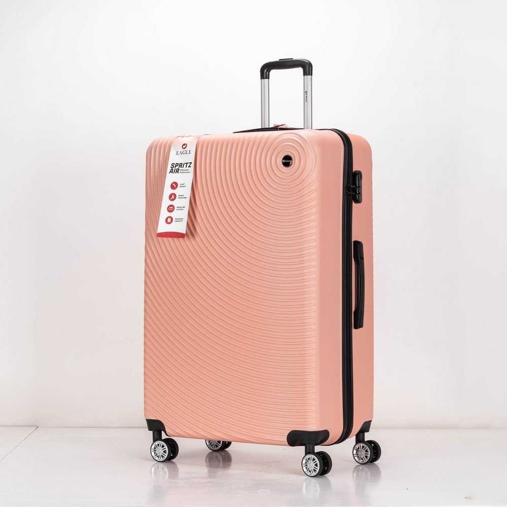 Eagle Air Spritz Lightweight ABS Hard Shell 4 Wheels Rose Gold - Easy Luggage