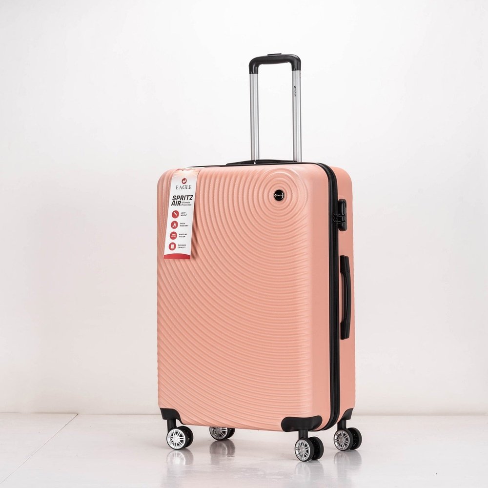 Eagle Air Spritz Lightweight ABS Hard Shell 4 Wheels Rose Gold - Easy Luggage