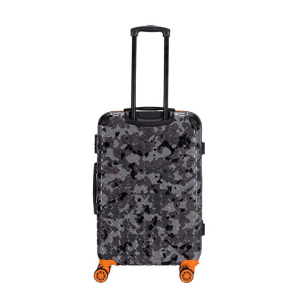 Eagle Camouflage Print Lightweight 4 Wheel ABS Hard Shell Luggage Suitcase Black - Easy Luggage