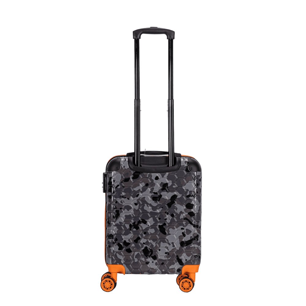 Eagle Camouflage Print Lightweight 4 Wheel ABS Hard Shell Luggage Suitcase Black - Easy Luggage