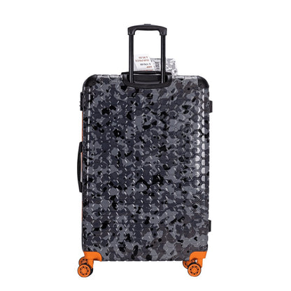 Eagle Camouflage Print Lightweight 4 Wheel ABS Hard Shell Luggage Suitcase Black - Easy Luggage