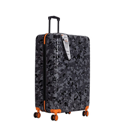 Eagle Camouflage Print Lightweight 4 Wheel ABS Hard Shell Luggage Suitcase Black - Easy Luggage