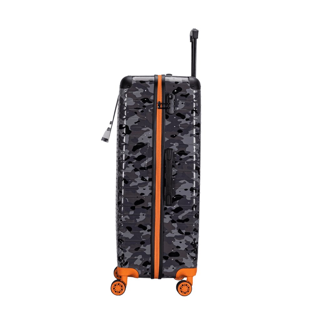 Eagle Camouflage Print Lightweight 4 Wheel ABS Hard Shell Luggage Suitcase Black - Easy Luggage