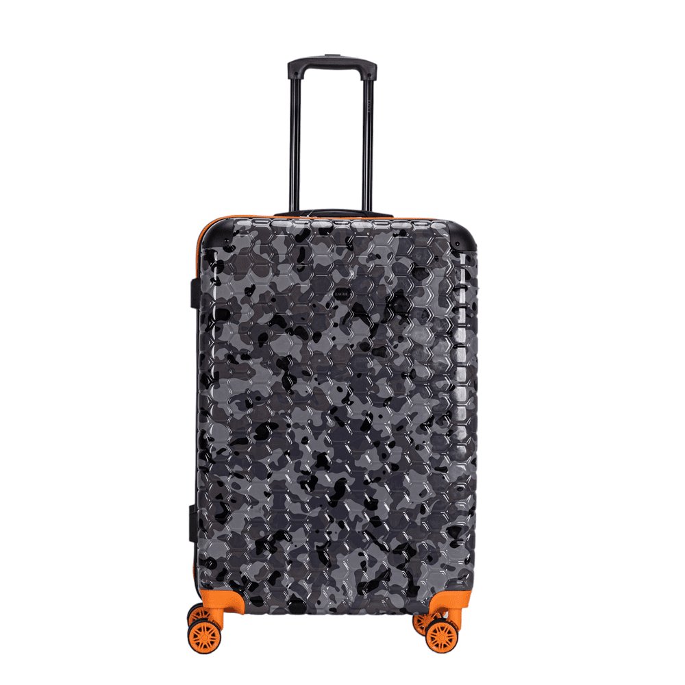 Eagle Camouflage Print Lightweight 4 Wheel ABS Hard Shell Luggage Suitcase Black - Easy Luggage