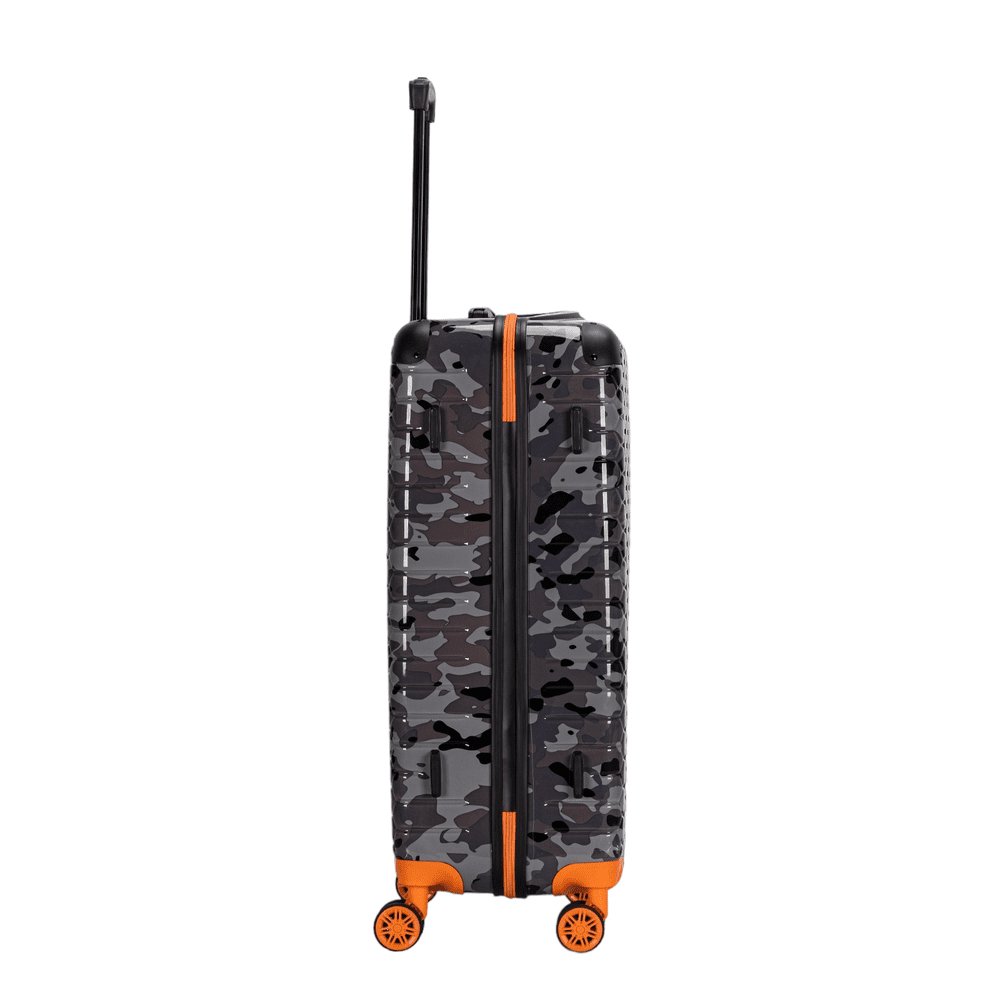 Eagle Camouflage Print Lightweight 4 Wheel ABS Hard Shell Luggage Suitcase Black - Easy Luggage