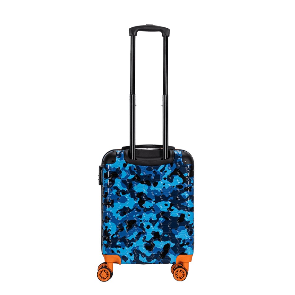 Eagle Camouflage Print Lightweight 4 Wheel ABS Hard Shell Luggage Suitcase Blue - Easy Luggage