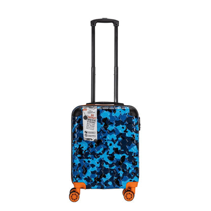 Eagle Camouflage Print Lightweight 4 Wheel ABS Hard Shell Luggage Suitcase Blue - Easy Luggage