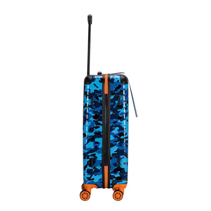 Eagle Camouflage Print Lightweight 4 Wheel ABS Hard Shell Luggage Suitcase Blue - Easy Luggage