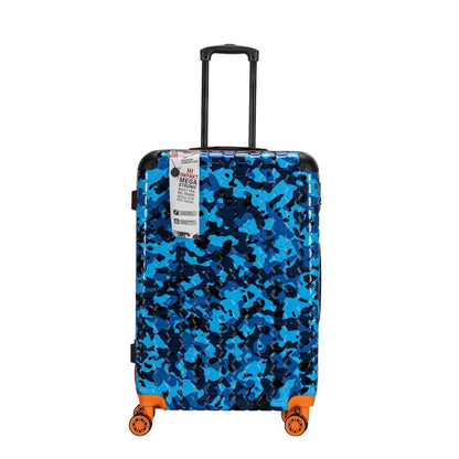 Eagle Camouflage Print Lightweight 4 Wheel ABS Hard Shell Luggage Suitcase Blue - Easy Luggage