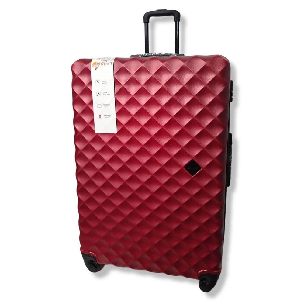 Eagle Hard - Shell ABS Luggage with 4 Wheels: Lightweight Cabin Bags Available in 20", 26", 28", 30" and 32 Burgundy - Easy Luggage