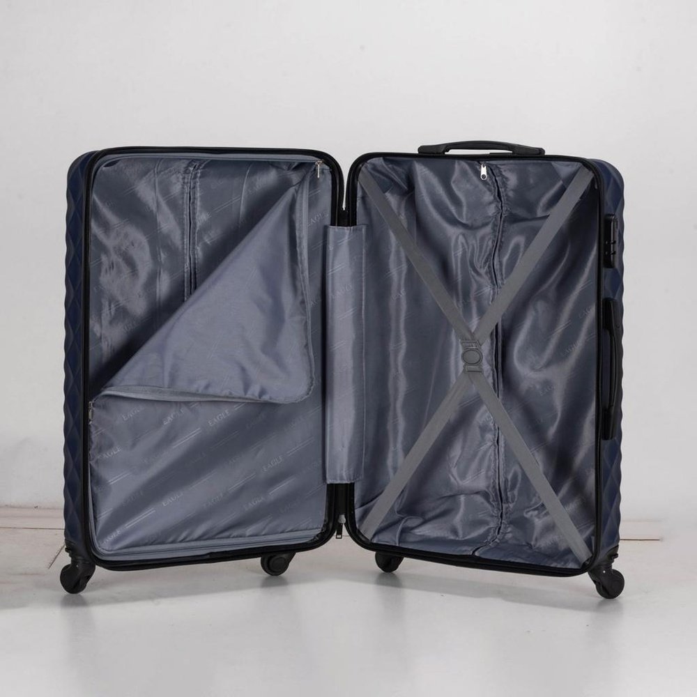 Eagle Hard - Shell ABS Luggage with 4 Wheels: Lightweight Cabin Bags Available in 20", 26", 28", 30" and 32 Navy - Easy Luggage