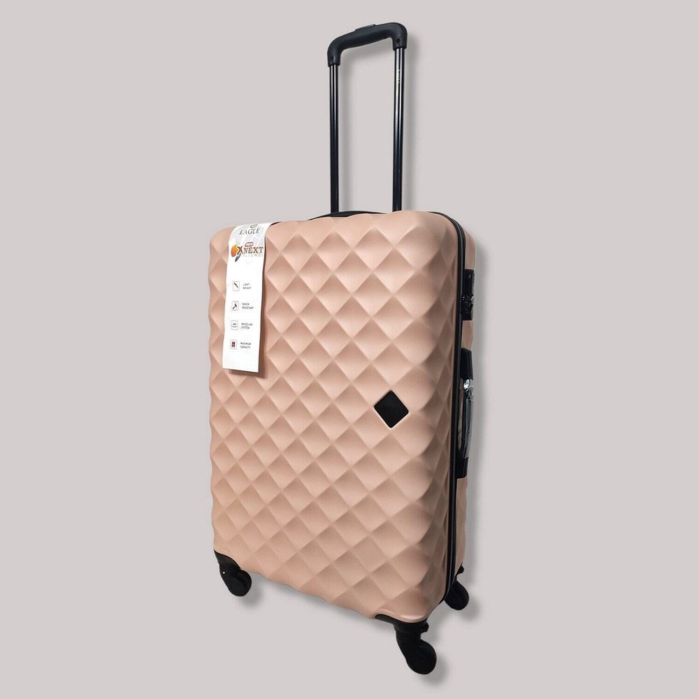 Eagle Hard - Shell ABS Luggage with 4 Wheels: Lightweight Cabin Bags Available in 20", 26", 28", 30" and 32 Pink - Easy Luggage