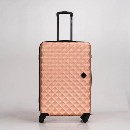 Eagle hard - shell abs luggage with 4 wheels: lightweight cabin bags available in 20", 26", 28", 30", and 32" - rose gold - Easy Luggage