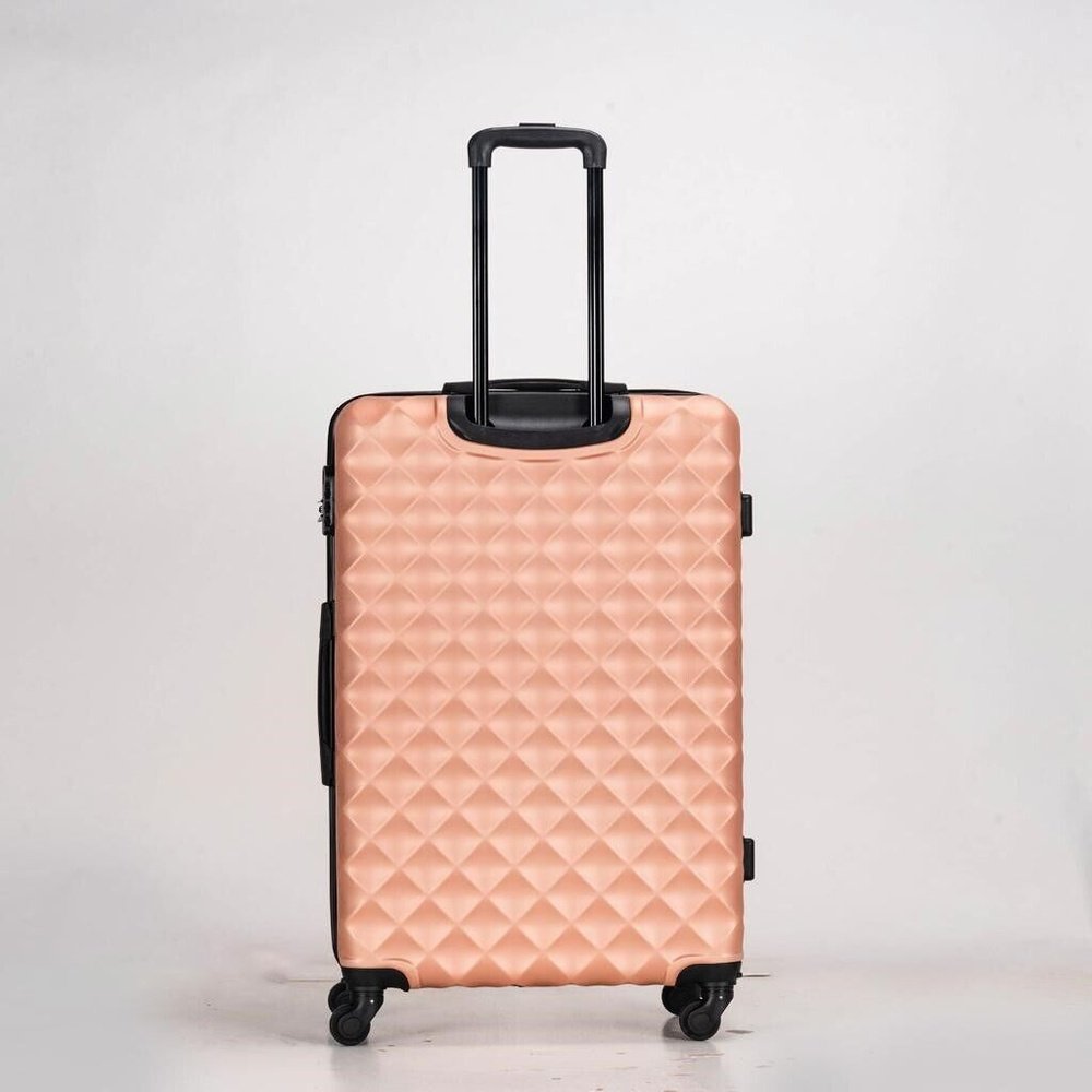 Eagle hard - shell abs luggage with 4 wheels: lightweight cabin bags available in 20", 26", 28", 30", and 32" - rose gold - Easy Luggage