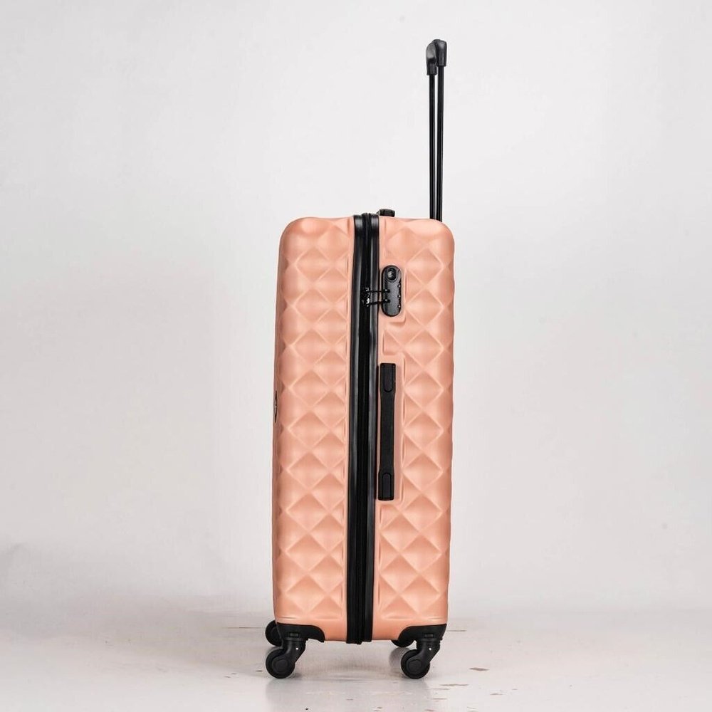 Eagle hard - shell abs luggage with 4 wheels: lightweight cabin bags available in 20", 26", 28", 30", and 32" - rose gold - Easy Luggage