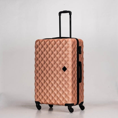 Eagle hard - shell abs luggage with 4 wheels: lightweight cabin bags available in 20", 26", 28", 30", and 32" - rose gold - Easy Luggage