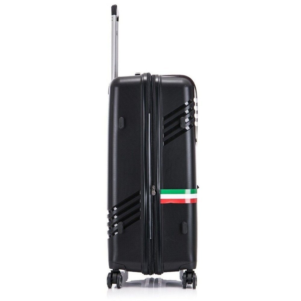 Eagle Hard Shell PP Suitcase Expandable Trolley Travel Case TSA Hand Cabin Black - Easy Luggage