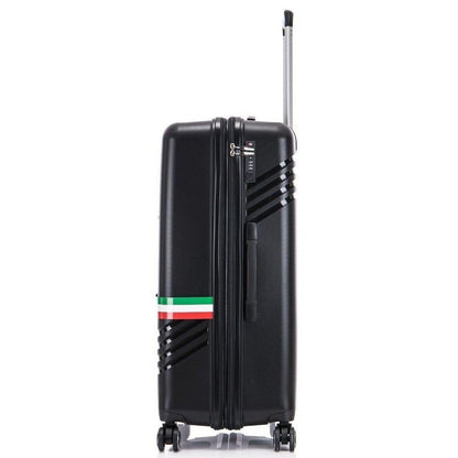 Eagle Hard Shell PP Suitcase Expandable Trolley Travel Case TSA Hand Cabin Black - Easy Luggage