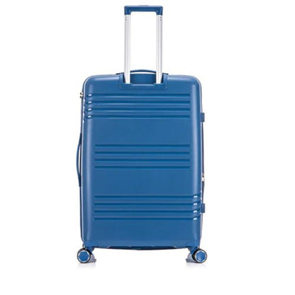 Eagle Hard Shell PP Suitcase Expandable Trolley Travel Case TSA Hand Cabin Blue - Easy Luggage