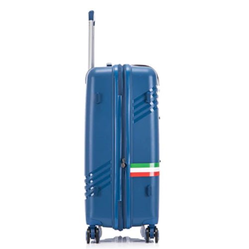 Eagle Hard Shell PP Suitcase Expandable Trolley Travel Case TSA Hand Cabin Blue - Easy Luggage