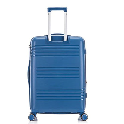 Eagle Hard Shell PP Suitcase Expandable Trolley Travel Case TSA Hand Cabin Blue - Easy Luggage