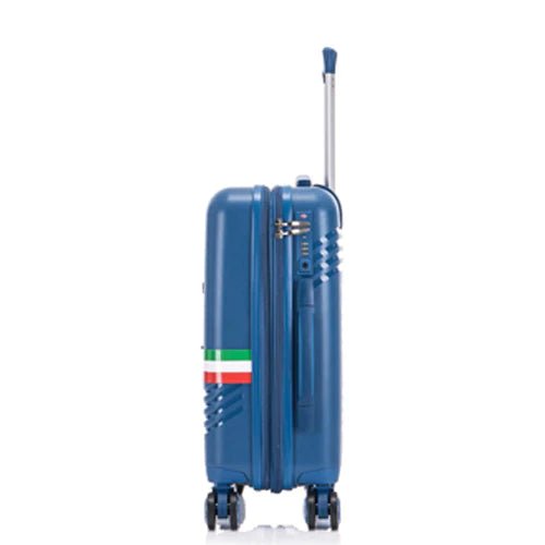 Eagle Hard Shell PP Suitcase Expandable Trolley Travel Case TSA Hand Cabin Blue - Easy Luggage