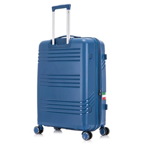 Eagle Hard Shell PP Suitcase Expandable Trolley Travel Case TSA Hand Cabin Blue - Easy Luggage