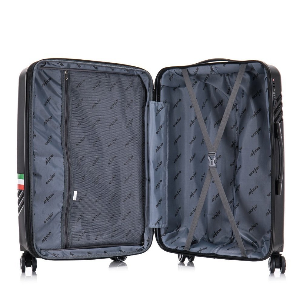 Eagle Hard Shell PP Suitcase Expandable Trolley Travel Case TSA Hand Cabin Lavender - Easy Luggage