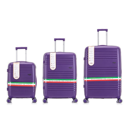 Eagle Hard Shell PP Suitcase Expandable Trolley Travel Case TSA Hand Cabin Lavender - Easy Luggage