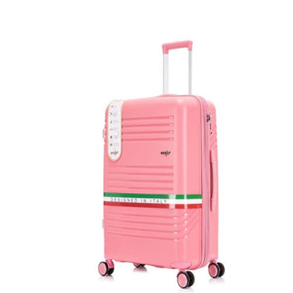 Eagle Hard Shell PP Suitcase Expandable Trolley Travel Case TSA Hand Cabin Pink - Easy Luggage