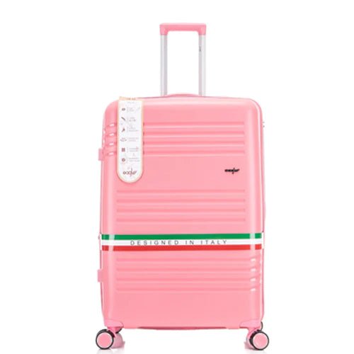 Eagle Hard Shell PP Suitcase Expandable Trolley Travel Case TSA Hand Cabin Pink - Easy Luggage