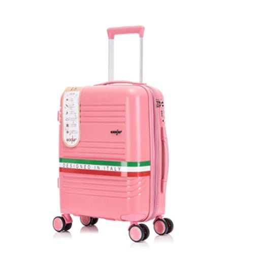 Eagle Hard Shell PP Suitcase Expandable Trolley Travel Case TSA Hand Cabin Pink - Easy Luggage