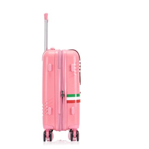 Eagle Hard Shell PP Suitcase Expandable Trolley Travel Case TSA Hand Cabin Pink - Easy Luggage