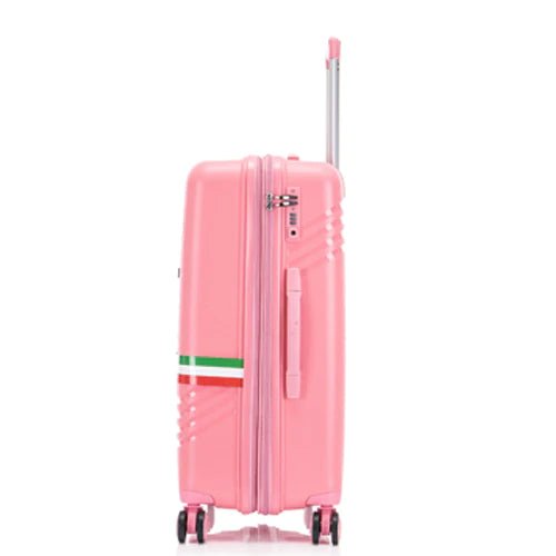 Eagle Hard Shell PP Suitcase Expandable Trolley Travel Case TSA Hand Cabin Pink - Easy Luggage