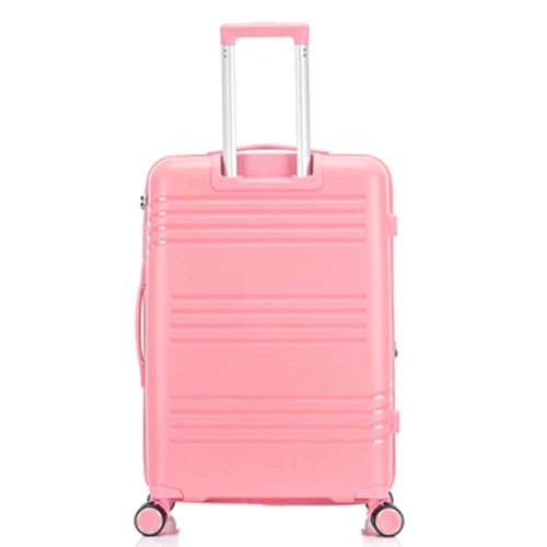 Eagle Hard Shell PP Suitcase Expandable Trolley Travel Case TSA Hand Cabin Pink - Easy Luggage