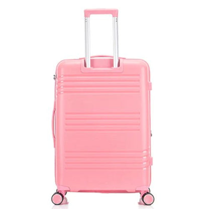 Eagle Hard Shell PP Suitcase Expandable Trolley Travel Case TSA Hand Cabin Pink - Easy Luggage