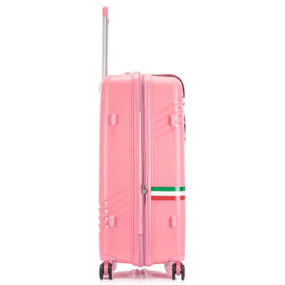 Eagle Hard Shell PP Suitcase Expandable Trolley Travel Case TSA Hand Cabin Pink - Easy Luggage