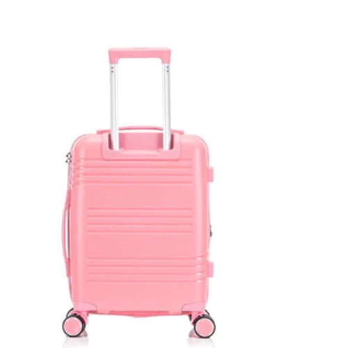 Eagle Hard Shell PP Suitcase Expandable Trolley Travel Case TSA Hand Cabin Pink - Easy Luggage