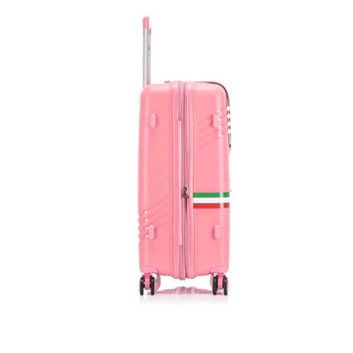 Eagle Hard Shell PP Suitcase Expandable Trolley Travel Case TSA Hand Cabin Pink - Easy Luggage