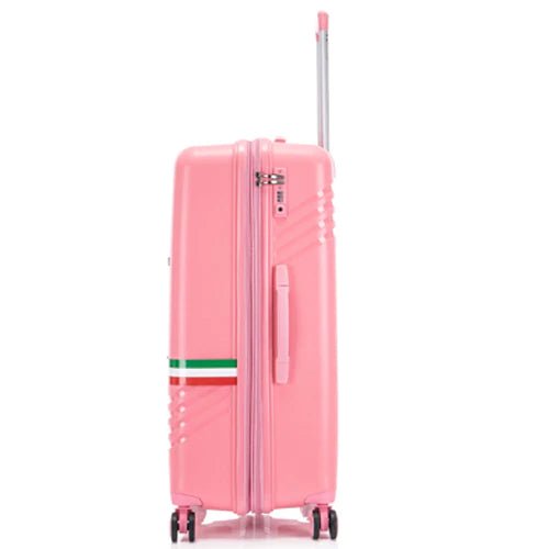 Eagle Hard Shell PP Suitcase Expandable Trolley Travel Case TSA Hand Cabin Pink - Easy Luggage