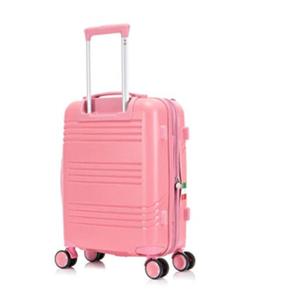 Eagle Hard Shell PP Suitcase Expandable Trolley Travel Case TSA Hand Cabin Pink - Easy Luggage