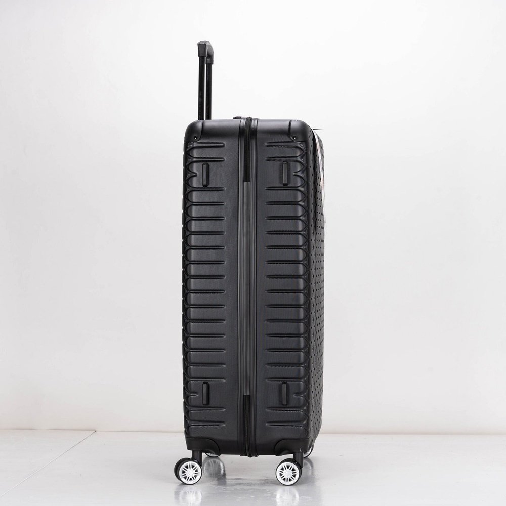 EAGLE Hexagon ABS Hard Shell 4 Wheels Black - Easy Luggage